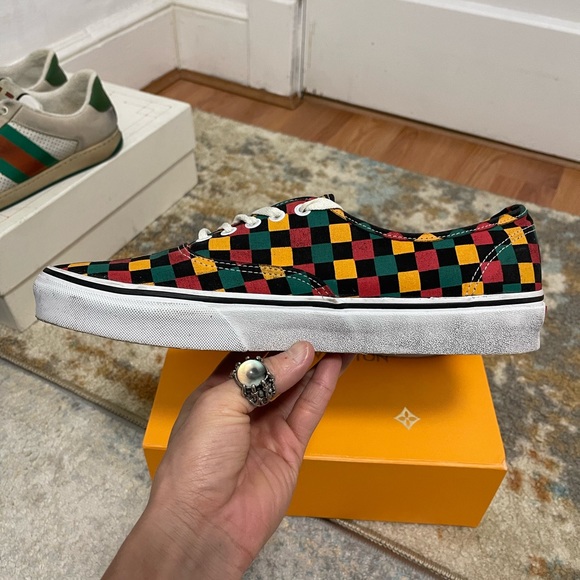 EUC Men’s Sz 12 (Euro Sz 46) Vans Old Skool Check Lace-up Sneakers Multicolored - Picture 11 of 16